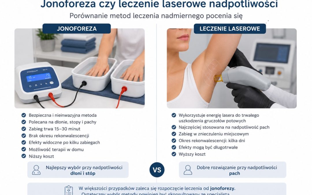 Jonoforeza czy leczenie laserowe nadpotliwości – co wybrać?