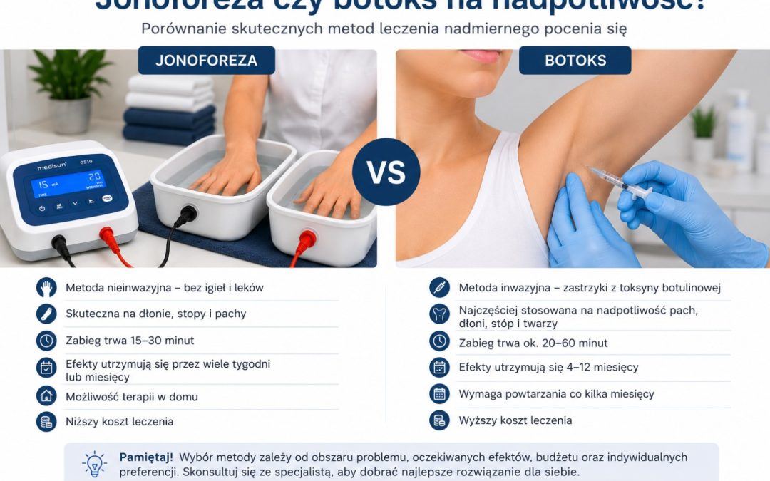 Jonoforeza czy botoks na nadpotliwość – co wybrać?